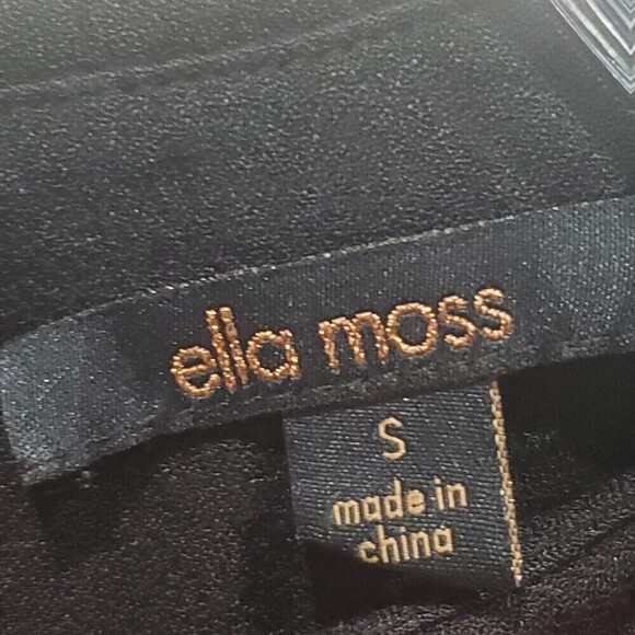 ELLA Moss Ivana Black Long Sleeved Collared Romper, Size S - Picture 12 of 12